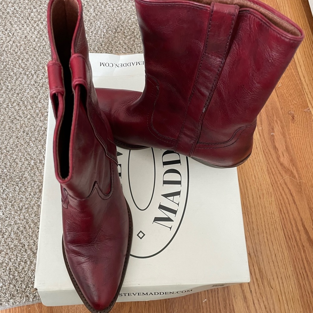 Red Leather boots